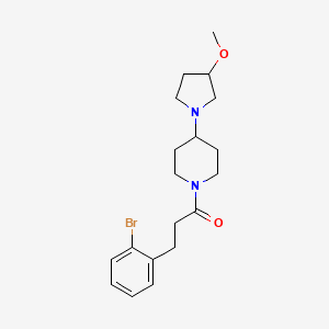 3-(2-Bromophenyl)-1-(4-(3-methoxypyrrolidin-1-yl)piperidin-1-yl)propan-1-one