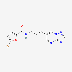 N-(3-([1,2,4]triazolo[1,5-a]pyrimidin-6-yl)propyl)-5-bromofuran-2-carboxamide