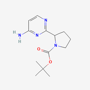 molecular formula C13H20N4O2 B2363824 tert-Butyl 2-(4-aminopyrimidin-2-yl)pyrrolidine-1-carboxylate CAS No. 2155853-06-6