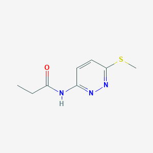 molecular formula C8H11N3OS B2363832 N-(6-(甲硫基)哒嗪-3-基)丙酰胺 CAS No. 1021061-22-2