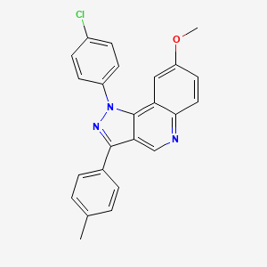 molecular formula C24H18ClN3O B2363843 1-(4-氯苯基)-8-甲氧基-3-(对甲苯基)-1H-吡唑并[4,3-c]喹啉 CAS No. 901020-24-4
