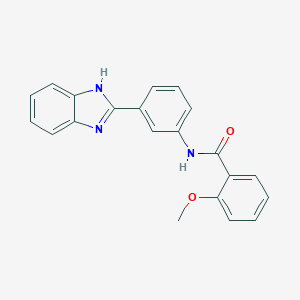 molecular formula C21H17N3O2 B236386 N-[3-(1H-benzimidazol-2-yl)phenyl]-2-methoxybenzamide 