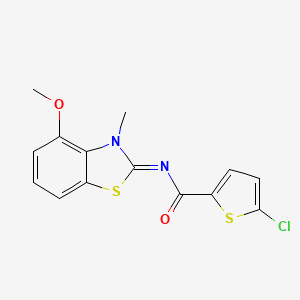 molecular formula C14H11ClN2O2S2 B2363867 (E)-5-chloro-N-(4-methoxy-3-methylbenzo[d]thiazol-2(3H)-ylidene)thiophene-2-carboxamide CAS No. 441291-43-6