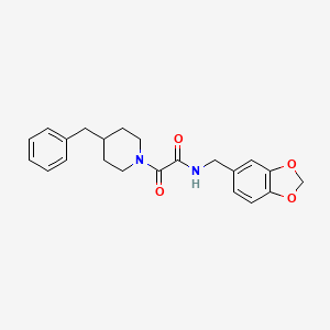 molecular formula C22H24N2O4 B2363871 N-(苯并[d][1,3]二氧杂环-5-基甲基)-2-(4-苄基哌啶-1-基)-2-氧代乙酰胺 CAS No. 941938-70-1