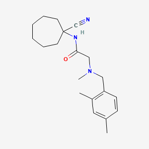 molecular formula C20H29N3O B2363877 N-(1-cyanocycloheptyl)-2-{[(2,4-dimethylphenyl)methyl](methyl)amino}acetamide CAS No. 1089548-26-4