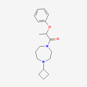 molecular formula C18H26N2O2 B2363880 1-(4-Cyclobutyl-1,4-diazepan-1-yl)-2-phenoxypropan-1-one CAS No. 2320516-17-2