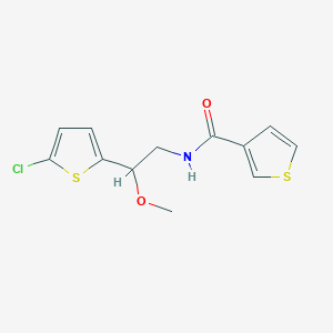 molecular formula C12H12ClNO2S2 B2363885 N-(2-(5-chlorothiophen-2-yl)-2-methoxyethyl)thiophene-3-carboxamide CAS No. 2034528-47-5