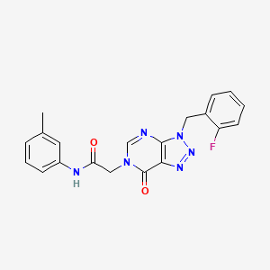 molecular formula C20H17FN6O2 B2363892 2-(3-(2-fluorobenzyl)-7-oxo-3H-[1,2,3]triazolo[4,5-d]pyrimidin-6(7H)-yl)-N-(m-tolyl)acetamide CAS No. 847383-03-3