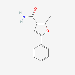 molecular formula C12H11NO2 B2363900 2-Methyl-5-phenylfuran-3-carboxamide CAS No. 161115-05-5; 175276-57-0