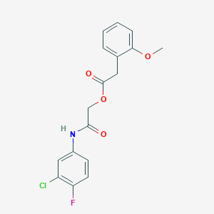 molecular formula C17H15ClFNO4 B2363901 [2-(3-Chloro-4-fluoroanilino)-2-oxoethyl] 2-(2-methoxyphenyl)acetate CAS No. 1794833-64-9