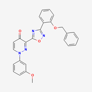 molecular formula C26H20N4O4 B2363904 1-(3-Methoxyphenyl)-3-[3-(2-phenylmethoxyphenyl)-1,2,4-oxadiazol-5-yl]pyridazin-4-one CAS No. 1251582-13-4