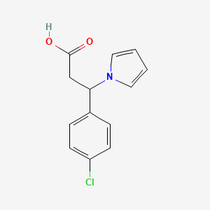 molecular formula C13H12ClNO2 B2363906 3-(4-氯苯基)-3-(1H-吡咯-1-基)丙酸 CAS No. 404869-77-8