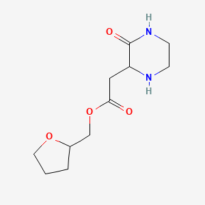 molecular formula C11H18N2O4 B2363910 四氢-2-呋喃甲基2-(3-氧代-2-哌嗪基)乙酸酯 CAS No. 1008015-25-5