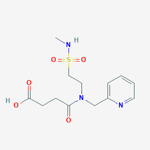 molecular formula C13H19N3O5S B2363912 4-[{2-[(甲基氨基)磺酰基]乙基}(吡啶-2-基甲基)氨基]-4-氧代丁酸 CAS No. 919751-62-5