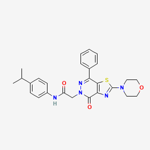 molecular formula C26H27N5O3S B2363924 N-(4-isopropylphenyl)-2-(2-morpholino-4-oxo-7-phenylthiazolo[4,5-d]pyridazin-5(4H)-yl)acetamide CAS No. 1021045-06-6