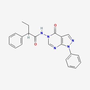 molecular formula C21H19N5O2 B2363925 N-(4-氧代-1-苯基-1H-吡唑并[3,4-d]嘧啶-5(4H)-基)-2-苯基丁酰胺 CAS No. 899752-85-3