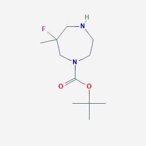 molecular formula C11H21FN2O2 B2363926 叔丁基 6-氟-6-甲基-1,4-二氮杂庚烷-1-羧酸酯 CAS No. 1780650-28-3