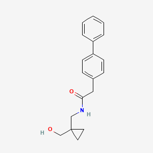 molecular formula C19H21NO2 B2363928 2-([1,1'-联苯基]-4-基)-N-((1-(羟甲基)环丙基)甲基)乙酰胺 CAS No. 1286724-77-3