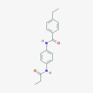 molecular formula C18H20N2O2 B236393 4-ethyl-N-[4-(propanoylamino)phenyl]benzamide 