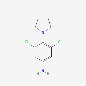 molecular formula C10H12Cl2N2 B2363930 3,5-Dichloro-4-(pyrrolidin-1-yl)aniline CAS No. 85984-34-5