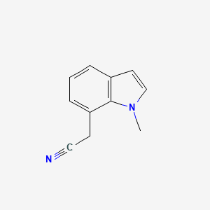 molecular formula C11H10N2 B2363932 1H-吲哚-7-乙腈，1-甲基- CAS No. 84548-95-8