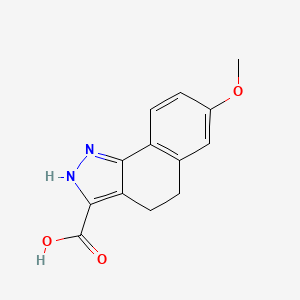 molecular formula C13H12N2O3 B2363936 7-甲氧基-4,5-二氢-2H-苯并[g]吲哚-3-羧酸 CAS No. 696645-93-9