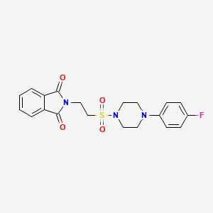 molecular formula C20H20FN3O4S B2363954 2-(2-((4-(4-氟苯基)哌嗪-1-基)磺酰基)乙基)异吲哚啉-1,3-二酮 CAS No. 919756-98-2