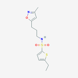 molecular formula C13H18N2O3S2 B2363964 5-乙基-N-(3-(3-甲基异恶唑-5-基)丙基)噻吩-2-磺酰胺 CAS No. 2034333-85-0