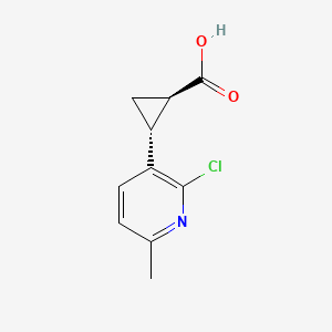 molecular formula C10H10ClNO2 B2363968 (1R,2R)-2-(2-Chloro-6-methylpyridin-3-yl)cyclopropane-1-carboxylic acid CAS No. 2227763-79-1