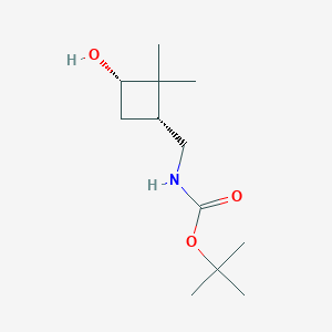 molecular formula C12H23NO3 B2363983 Tert-butyl N-[[(1R,3S)-3-hydroxy-2,2-dimethylcyclobutyl]methyl]carbamate CAS No. 2209078-51-1