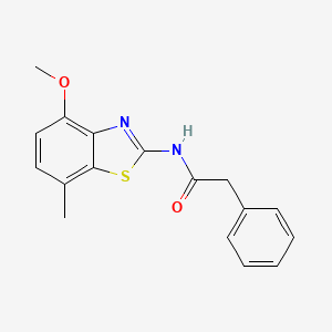 N-(4-methoxy-7-methyl-1,3-benzothiazol-2-yl)-2-phenylacetamide