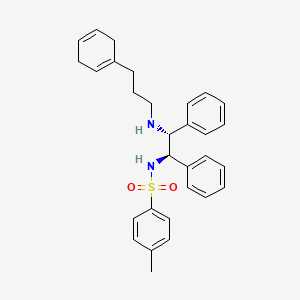 molecular formula C30H34N2O2S B2363994 Benzenesulfonamide, N-[(1R,2R)-2-[[3-(1,4-cyclohexadien-1-yl)propyl]amino]-1,2-diphenylethyl]-4-methyl- CAS No. 851051-41-7