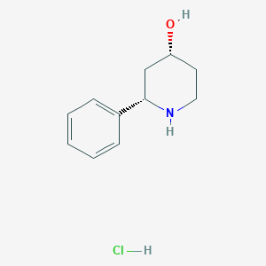 B2363997 (2S,4R)-2-Phenylpiperidin-4-ol;hydrochloride CAS No. 1644667-13-9