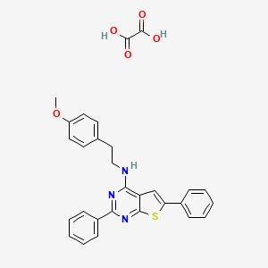 B2363999 N-(4-methoxyphenethyl)-2,6-diphenylthieno[2,3-d]pyrimidin-4-amine oxalate CAS No. 381731-69-7