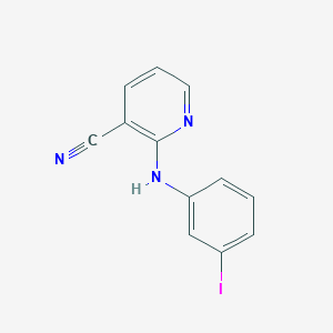 B2364000 2-(3-Iodoanilino)pyridine-3-carbonitrile CAS No. 1040043-87-5
