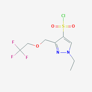 B2364004 1-ethyl-3-[(2,2,2-trifluoroethoxy)methyl]-1H-pyrazole-4-sulfonyl chloride CAS No. 1856095-38-9