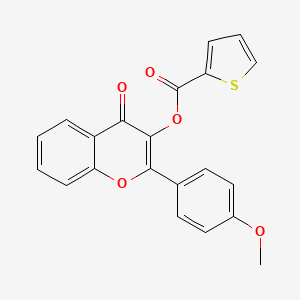 molecular formula C21H14O5S B2364016 2-(4-甲氧苯基)-4-氧代-4H-色满-3-基 2-噻吩甲酸酯 CAS No. 331460-15-2