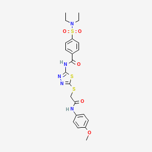 B2364018 4-(N,N-diethylsulfamoyl)-N-(5-((2-((4-methoxyphenyl)amino)-2-oxoethyl)thio)-1,3,4-thiadiazol-2-yl)benzamide CAS No. 392294-05-2