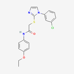 B2364019 2-((1-(3-chlorophenyl)-1H-imidazol-2-yl)thio)-N-(4-ethoxyphenyl)acetamide CAS No. 851132-89-3