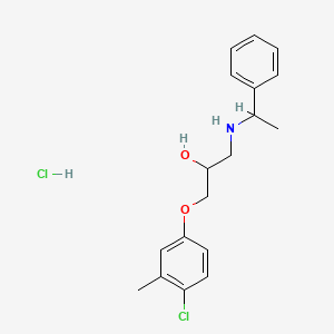 molecular formula C18H23Cl2NO2 B2364028 1-(4-氯-3-甲基苯氧基)-3-((1-苯乙基)氨基)丙烷-2-醇盐酸盐 CAS No. 478654-04-5