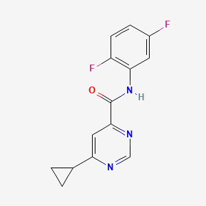 B2364032 6-Cyclopropyl-N-(2,5-difluorophenyl)pyrimidine-4-carboxamide CAS No. 2415620-65-2