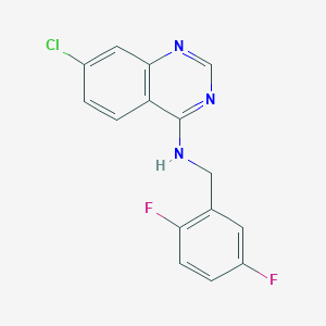 molecular formula C15H10ClF2N3 B2364037 7-氯-N-(2,5-二氟苯甲基)-4-喹唑啉胺 CAS No. 477870-06-7