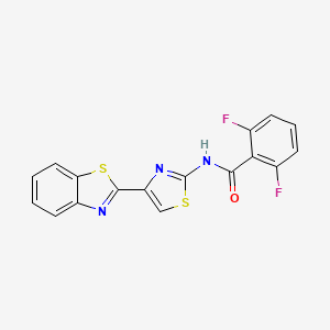 molecular formula C17H9F2N3OS2 B2364039 N-(4-(benzo[d]thiazol-2-yl)thiazol-2-yl)-2,6-difluorobenzamide CAS No. 477486-46-7