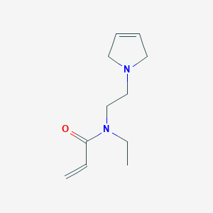 molecular formula C11H18N2O B2364044 N-[2-(2,5-Dihydropyrrol-1-yl)ethyl]-N-ethylprop-2-enamide CAS No. 2411284-91-6