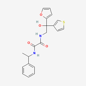 molecular formula C20H20N2O4S B2364065 N1-(2-(呋喃-2-基)-2-羟基-2-(噻吩-3-基)乙基)-N2-(1-苯乙基)草酰胺 CAS No. 2034398-11-1