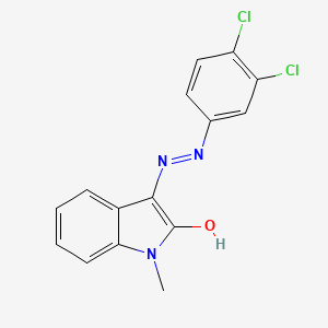 1-methyl-1H-indole-2,3-dione 3-[N-(3,4-dichlorophenyl)hydrazone]