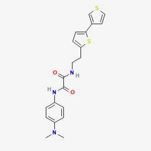 molecular formula C20H21N3O2S2 B2364068 N1-(2-([2,3'-bithiophen]-5-yl)ethyl)-N2-(4-(dimethylamino)phenyl)oxalamide CAS No. 2034594-56-2