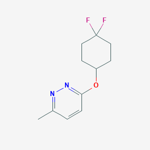 molecular formula C11H14F2N2O B2364085 3-[(4,4-二氟环己基)氧基]-6-甲基哒嗪 CAS No. 2200106-77-8
