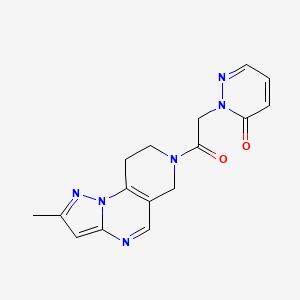 molecular formula C16H16N6O2 B2364093 2-(2-(2-甲基-8,9-二氢吡唑并[1,5-a]吡啶并[3,4-e]嘧啶-7(6H)-基)-2-氧代乙基)哒嗪-3(2H)-酮 CAS No. 1795303-62-6