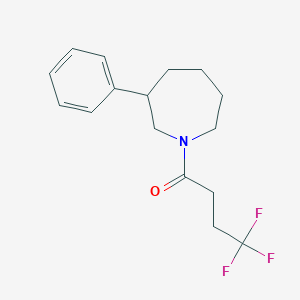 molecular formula C16H20F3NO B2364094 4,4,4-三氟-1-(3-苯基氮杂环-1-基)丁-1-酮 CAS No. 2034264-16-7